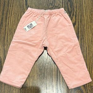 Bonton Girls Pink Velvet Mini Corduroy Trouser with star lining
